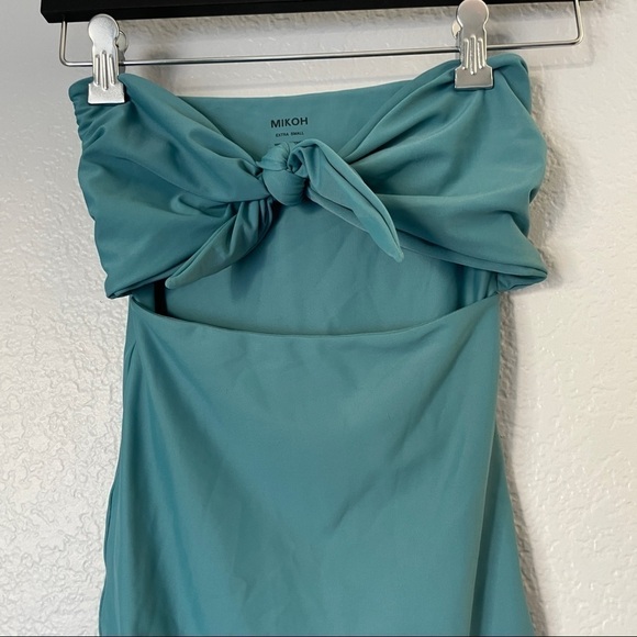 NWOT MIKOH Lana Tie Front One Piece Swimsuit X-Small - Picture 2 of 10